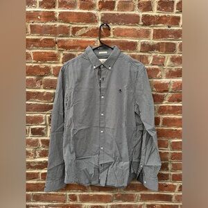 Penguin White & Black Long Sleeve Button Down